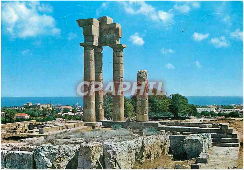 Modern Postcard Rhodes Temple of Apollo