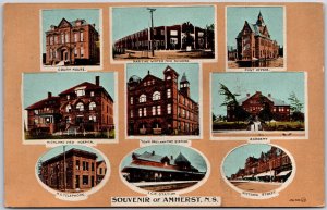 1913 Souvenir Of Amherst Nova Scotia Canada White House Maritime Posted Postcard