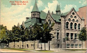 Two Postcards First Baptist Church in South Bend, Indiana~133498