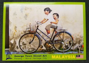 [AG] P229 Malaysia George Town Wall Painting Street Art Bicycle (postcard) *New