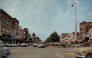 Columbus Georgia GA Broadway Classic 1960s Cars Vintage Postcard