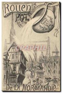 Old Postcard Folklore Rouen The pot of Normandy
