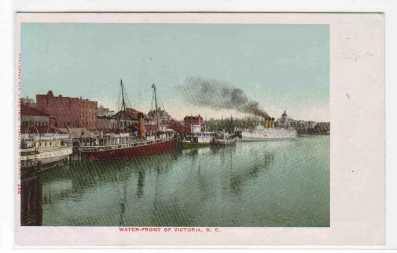 Steamer Water Front Victoria BC Canada 1905c postcard