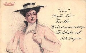 Chicago Illinois Fisk Hats Ladies Fashion Advertising Postcard AA79796