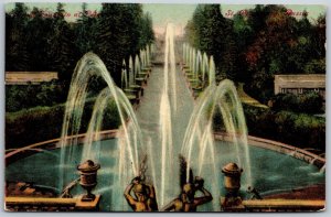 Vtg St Petersburg Russia Grand Samson Fountain at Peterhof Palace 1910s Postcard