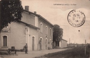 France Lavardac La Gare Vintage Postcard C259