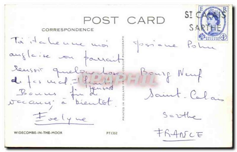 Postcard Old Widecombe in the Moor