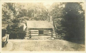 C-1910 Rural Log Cabin Pioneer Life RPPC Photo Postcard 21-9022