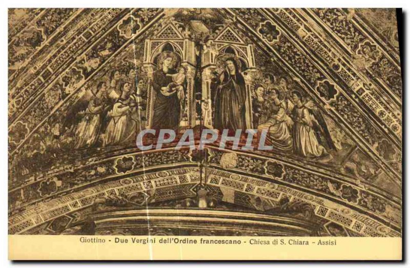 Old Postcard Assisi Pier Antonio da Foligro Due Vergini The dell Ordine Franc...