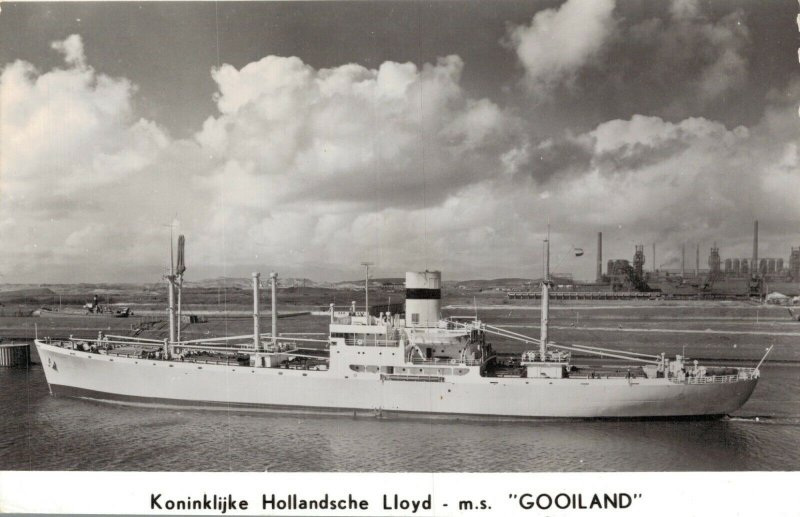 Koninklijke Hollandsche Lloyd m.s. Gooiland Ship Vintage RPPC 06.12