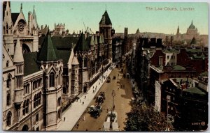 The Law Courts London England Street View Buildings Postcard