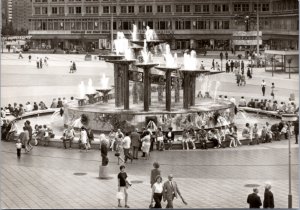 Postcard RPPC Germany Berlin Fountain on Alexander Square