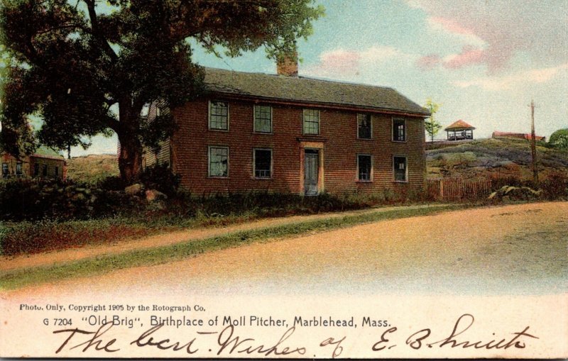 Massachusetts Marblehead Old Brig Birthplace Of Molly Pitcher 190...