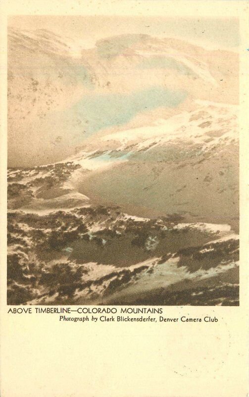 Colorado Above Timberline Mountains Blickensderfer 1920s Postcard 22-6473 