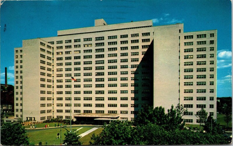 Veterans Administration Hospital Main Entrance Boston Massachusetts PM Postcard 