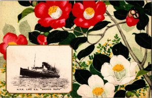 Mint Japan Printed Postcard Japanese NYK Line Steamer Ship Shinyo Maru
