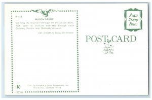 Wilson Castle Viewing Mountain Precenium Arch Rutland Vermont VT Postcard