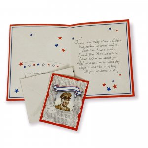 WW II Greeting Card “To You In The Army” With Return Envelope and Card - Unused
