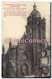 Postcard Old Normandy archaeological and scenic Mortagne Orne Notre Dame Church