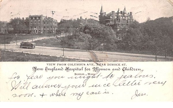 New England Hospital for Women & Children  Boston, Massachusetts Postcard