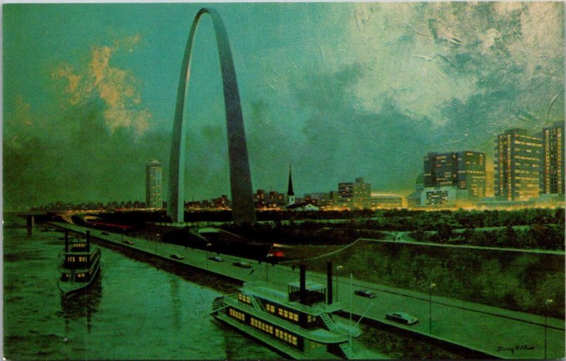 Missouri St Louis Jefferson National Expnsion Memorial Oil Painting By Dean E...
