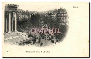 Old Postcard Paris Boulevard de la Madeleine