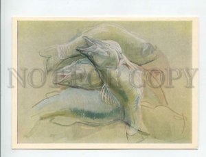 468993 USSR 1973 year Nikolai Kupriyanov fishes postcard