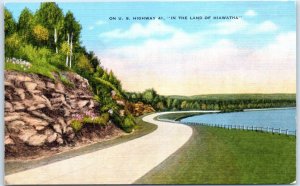 Postcard - On US Highway 41, In the Land of Hiawatha, Michigan, USA