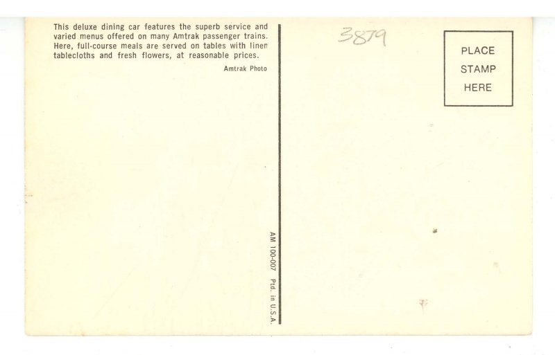 Amtrak Deluxe Dining Car, Interior