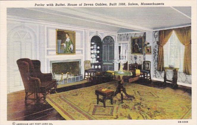 Massachusetts Salem Parlor With Buffet House Of Seven Gables