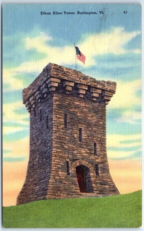 Postcard - Ethan Allen Tower - Burlington, Vermont