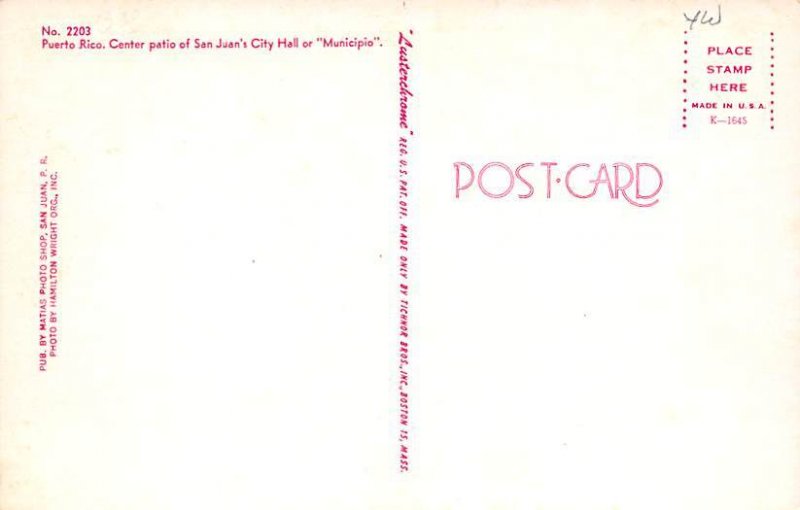 Municipio Puerto Rico Postcard