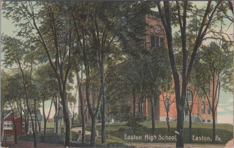 Postcard Easton High School Easton PA