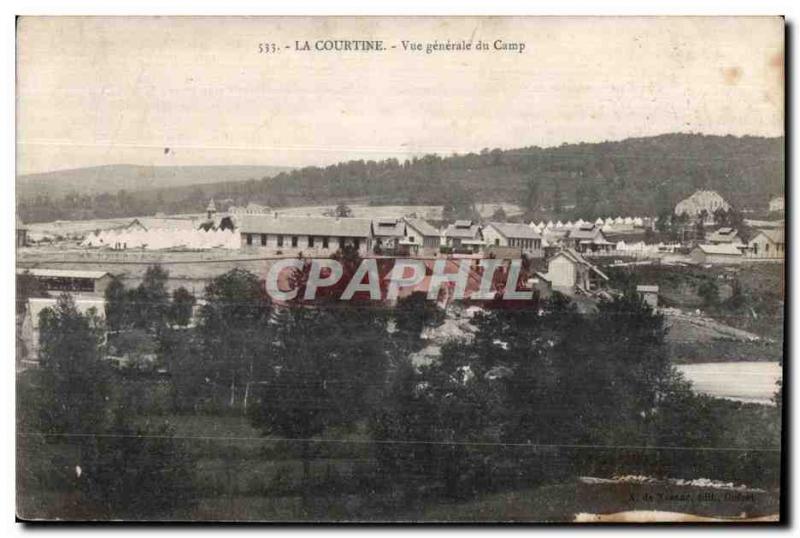 Old Postcard The camp curtain general view