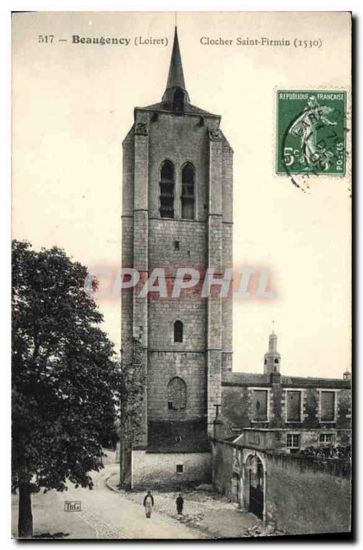 Old Postcard Beaugency Loiret Belfry Saint Firmin