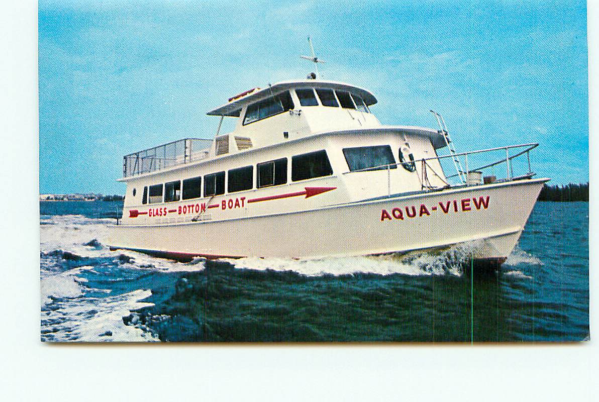 Aqua View Glass Bottom Boat Cheasapeake Dock Islamorada Florida Keys