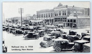 LORDSBURG , NM New Mexico ~ RAILROAD AVE. Street Scene in 1926 - 1950s Postcard