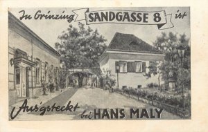 Austria Grinzing ( Sandgasse 8 ) - Aus'gsteckt bei Hans Maly c.1950