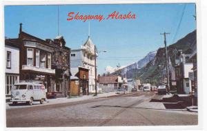 Broadway Avenue VW Kombi Van Skagway Alaska postcard