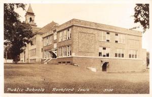 Rockford Iowa Public School Real Photo Antique Postcard K99448