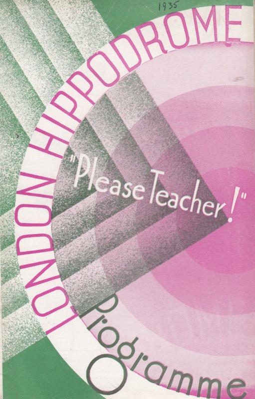 Please Teacher Pearl Green Musical London Hippodrome Theatre Programme