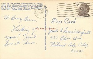 CA, Laguna Beach, California, Glass Blowers Workshop, Minatures, Postmark 1969