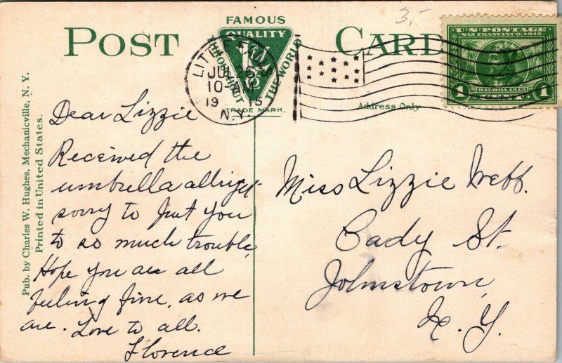 Vtg 1910s First Baptist and Methodist Church Little Falls New York NY Postcard