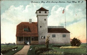 Cape May New Jersey NJ Delaware Bay Life Saving Station c1910 Postcard