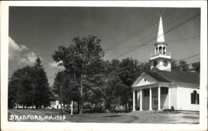 Bradford New Hampshire NH Church 1950s-60s  RPPC Real Photo Postcard