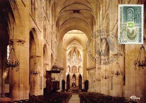 CARTE MAXIMUM : st-pierre-sur-dives l'abbatiale XIe siecle ses interieurs rem...