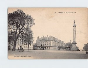 Postcard Place Louis XVI Nantes France