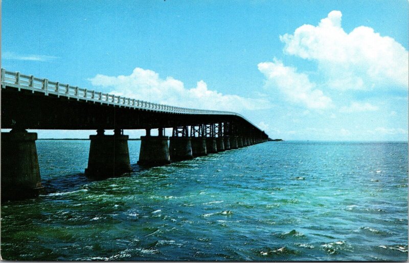 Overseas Hwy Key West Florida FL Postcard VTG UNP Koppel Vintage Unused Chrome 