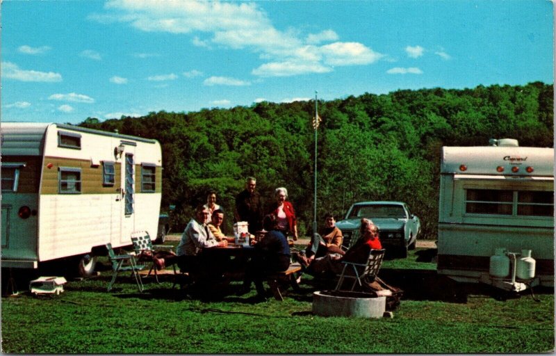 Postcard Deer Lick Camping Area in Coudersport, Pennsylvania~136274