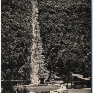 c1940s Mt. Sunapee, NH State Park Chair Lift Cars Photolux Art Postcard Vtg A119